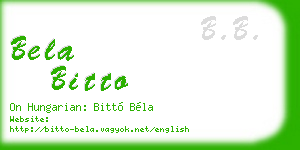 bela bitto business card