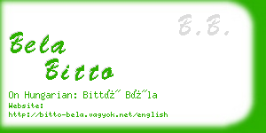 bela bitto business card
